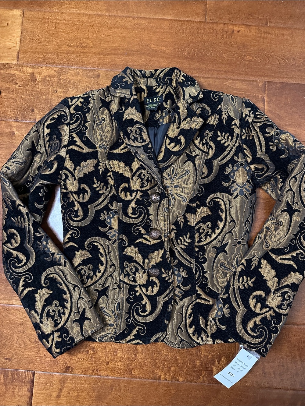 ELCC Black & Gold Brocade Blazer